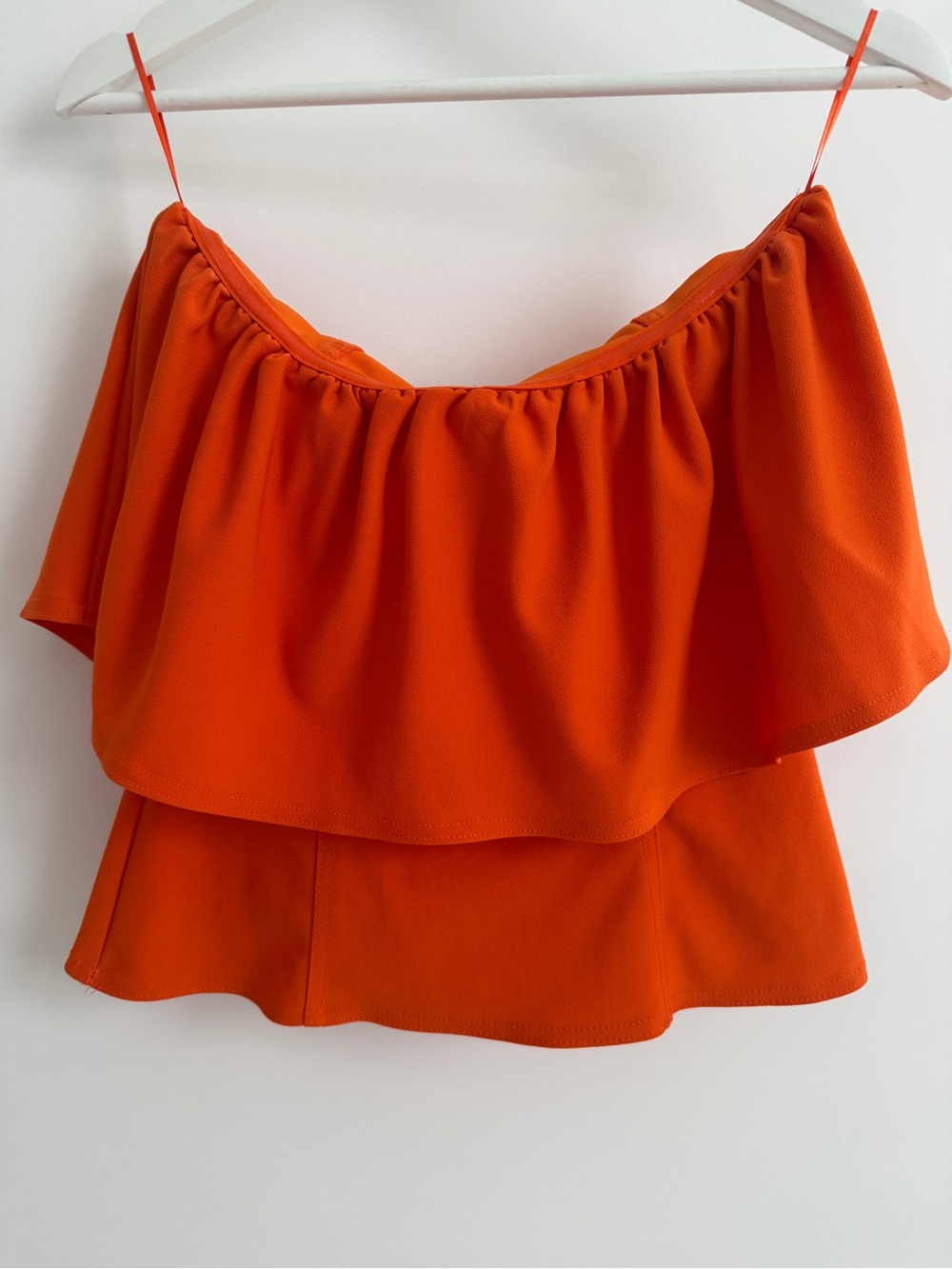 Zara Orange Strapless Ruffle Tube Top - Picture 4 of 5